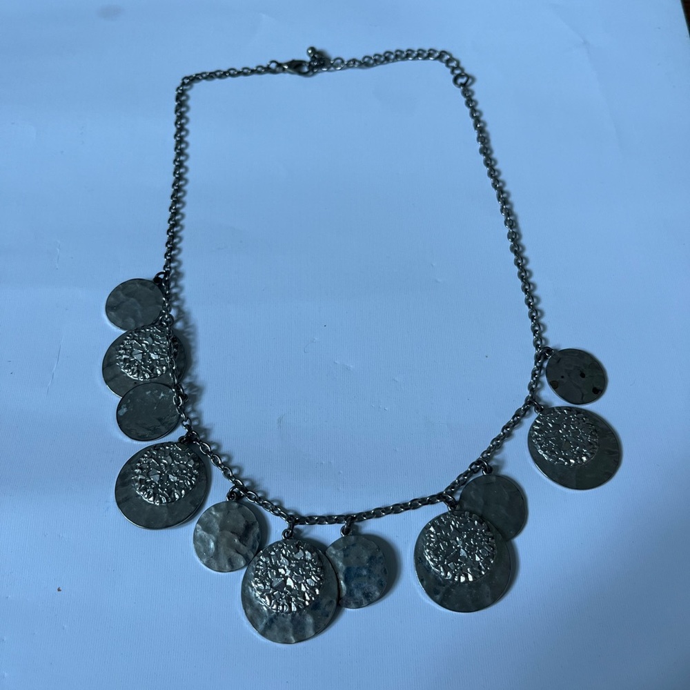 Elegant Silver Coin Necklace